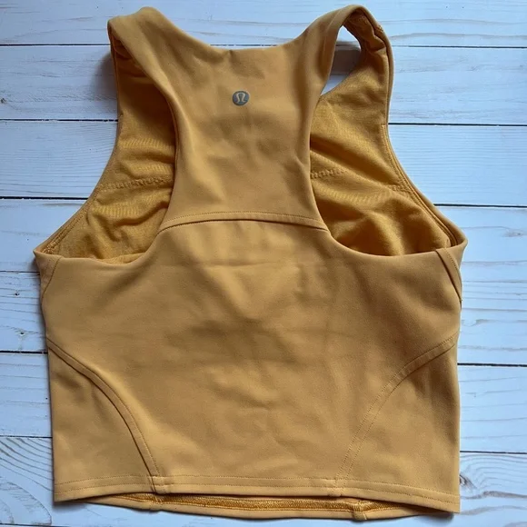 Lululemon Orange Wunder Train Racerback Cropped Tank Top Women's - Picture 4 of 8